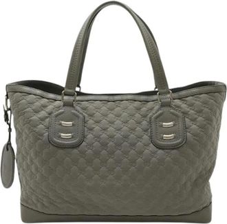 Gucci Pre-owned GG Neoprene Tote Bag - Dames - Vintage Shopper - Grijs - ONE Size - Leer - Vintage