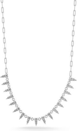 Glaze Jewelry Cubic Zirconia Spike Frontal Necklace in Silver at Nordstrom Rack