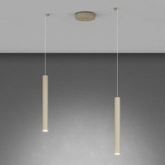 Top-Light Lampadario top light round tube 1174 s2 gu10 led cilindro metallo moderno, finitura metallo sabbia