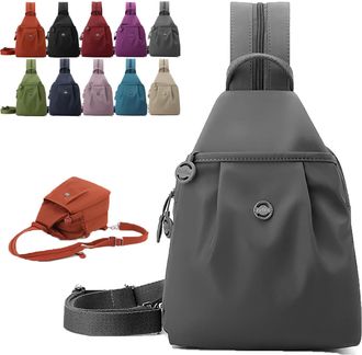 Generic 3 in 1 Anti-Theft Travel Tote Bag, Womens Mini Backpack Waterproof 2-Way Commuter Bag Stylish Oxford Cloth Crossbody Bags (Gray)