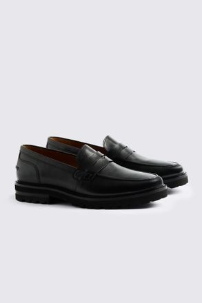 Moss Camden Black Chunky Loafers