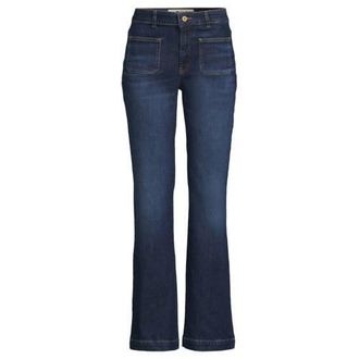 Cup of Joe Denim high waist flared jeans dark blue denim