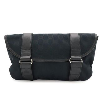 Gucci Black Gg Canvas Pouch Sling Bag (Pre-Owned)