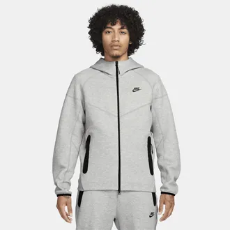Nike Mens Nike Sportswear Tech Fleece Windrunner Full-Zip Hoodie in Grey | FB7921-063