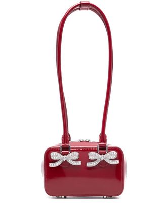 Self Portrait Leren schoudertas - Rood