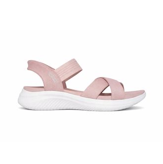 Skechers Ultra Flex 3.0 Sandal - Never Womens Ankle Strap Sandals Rose - Pink Textile - Size UK 4.5