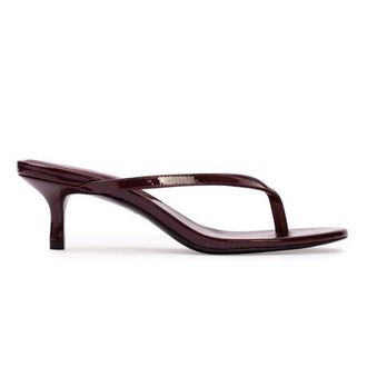 Black Suede Studio Tash 50 Patent Sandal in Bordeaux Patent at Nordstrom, Size 37.5 Eu