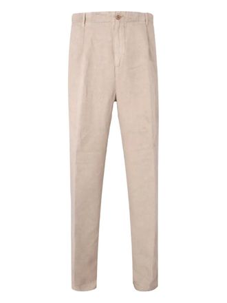120% Lino Pleated trousers - men - Linen/Flax/Lyocell - 50 - Neutrals