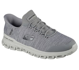 Skechers Mens Glide-Step Zefyr Hands Free Slip-in Sneaker, Grey, 9