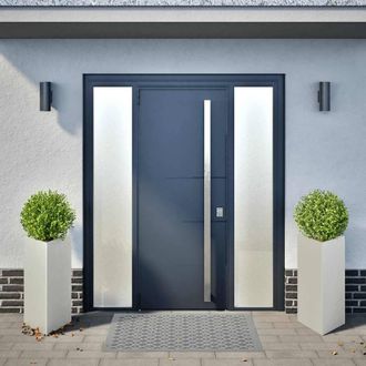 Berkfield Home Garden Planters 2 pcs Triangular 40x34.5x70 cm Stainless Steel in Silver