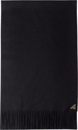 Prada Zijden en Kasjmieren Sjaal - Dames - Wintersjaals - Zwart - ONE Size - Kasjmier - Accessoires