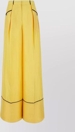 Bally silk high waist wide-leg trousers