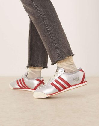 adidas Originals Italia - Sneakers argento metallizzato e rosse