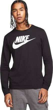 Nike Sportswear Futura Icon Logo Printed Casual Collar Long Sleeved Male Black CI6292-010