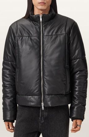 AllSaints Furse Puffer Jacket in Black at Nordstrom, Size Large