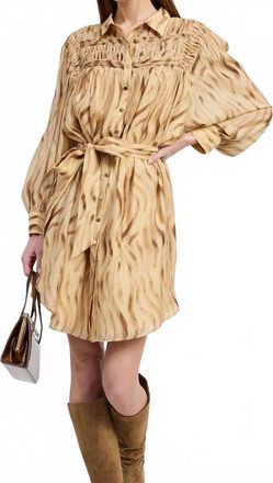 En Saison Avayah Mini Dress In Golden Brown