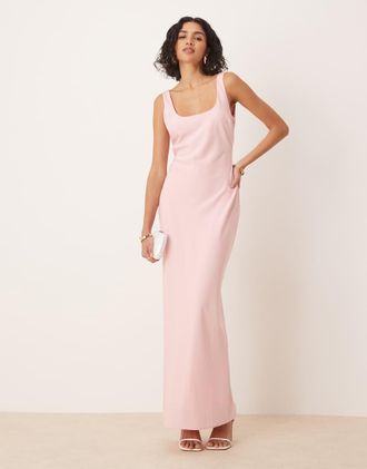 Pretty Lavish scoop neck maxi dress in pink