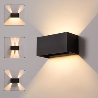 OEM Aplique De Pared Led Exterior Impermeable Ip65 - Luz Blanca C&aacute;lida De 3000k - Aluminio Duradero - &Aacute;ngulo De Haz Ajustable Con 8 Alas M&oacute;viles