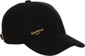 Balmain Paris velvet cap in Black at Nordstrom