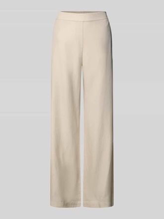 Comma Stoffhose aus Lyocell-Mix mit elastischem Bund in Sand, Gr&ouml;&szlig;e 34/32