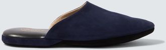 Charvet Leather-lined suede slippers