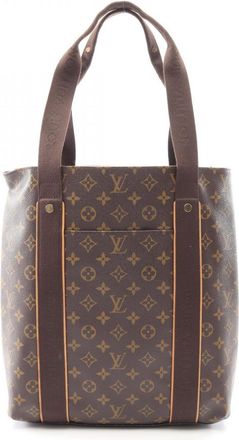 Louis Vuitton Brown Monogram Coated Canvas Leather Handbag Tote Bag (Pre-Owned)
