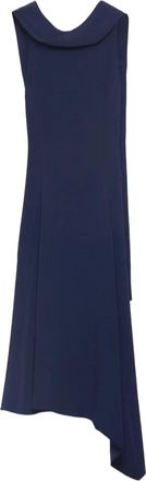 Prada Abito midi asimmetrico - Blu