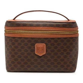 Celine Pre-owned Celine Macadam Coated Canvas Vanity Bag Ladies MC96