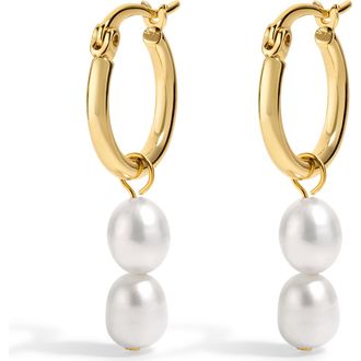 Electric Picks Summerland Pearl Hoops in Gold at Nordstrom
