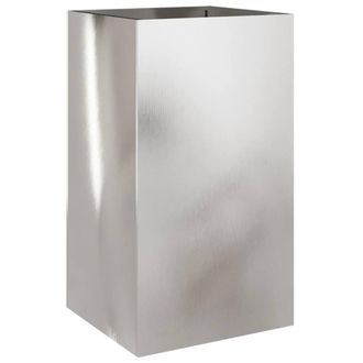 Berkfield Home Planter Silver 42x38x75 cm Stainless Steel | Size: 42 x 38 x 75 cm