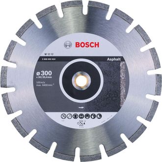 Bosch 2 608 602 624 - Disco Tronzador De Diamante Standard For Asphalt - 300 X 20/25,40 X 2,8 X 10 Mm (pack De 1)