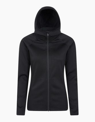 Mountain Warehouse Womens Mountain Warehouse Womens/Ladies Dynamic Chakra IsoCool Full Zip Hoodie - Black - Size: 18