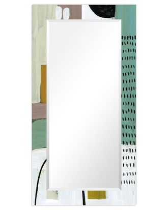 Empire Art Direct Introductionsrectangular Beveled Mirror On Free Floating Printed Tempered Art Glass
