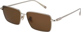 Ferragamo Salvatore Ferragamo Brown Rectangular Mens Sunglasses SF309S 745 57