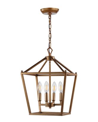 Jonathan Y Designs Jonathan Y 4-Light Pagoda Gold Pendant
