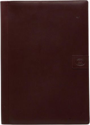 Gucci Bordeaux Red Color Wine Leather Document Case (Pre-Owned)