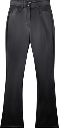 GCDS Pantaloni svasati in similpelle - - Trousers - Donna - Nero - XL
