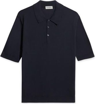 Fortela Isis Short Sleeve Knit Polo in French Navy at Nordstrom, Size X-Large