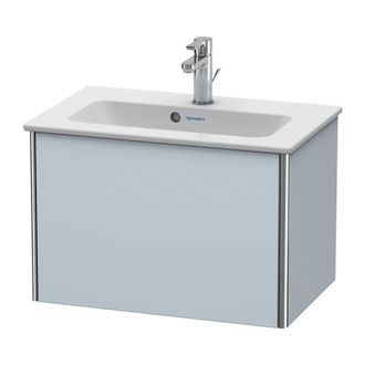 Duravit Duravit Xsquare Mueble De Pared Compacto 61,0x38,8 Cm, 1 Caj&oacute;n, Para Lavabo Me De Starck 234263, Color (frente/cuerpo): Laca De Seda Azul Claro Mate -