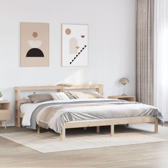 vidaXL Vidaxl - Estructura De Cama Con Cabecero Madera Maciza Pino 180x200 Cm