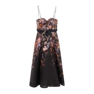 Zimmermann Valiant Corset Picnic-jurk - Dames - Jurken - Veelkleurig - Maat: S Katoen