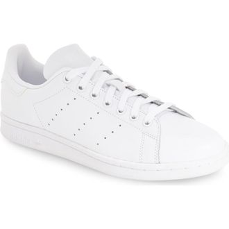 adidas Stan Smith Low Top Sneaker in White/White/White at Nordstrom, Size 7.5