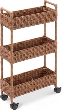 Best Choice Products 3-Tier Slim Rolling Nursery Caddy w/Wheels, Utility Cart for Storage Organization