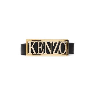 Kenzo Belts, male, Black, Size: ONE SIZE Buckle Large Belt in Leather
