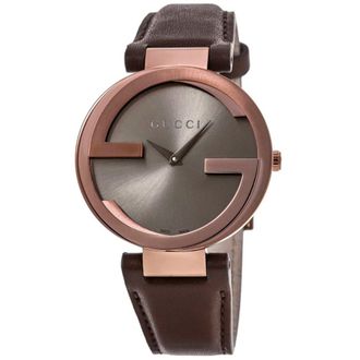 Gucci Womens YA133309 Interlocking G Brown Dial Ladies Watch - One Size