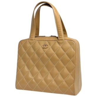 Chanel Pre-owned Handbags, female, Beige, Size: ONE SIZE Pre-owned Vintage Handbag