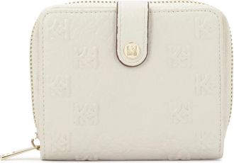 Kazar Witte portemonnee met opvallend patroon - Dames - Portefeuilles - Wit - ONE Size - Leer - Accessoires