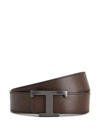 Tod's logo-buckle belt - men - Calf Suede - 100 - Blue