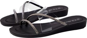 Chinese Laundry CL By Laundry Attuned Stone Flat Sandal Black / Vinyl ATTUNEDSTONE-VYL-001 Womens