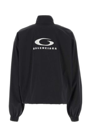 Balenciaga 857691tro31 1055 Washed Black Giacche E Gilet Jacket